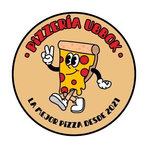 Logotipo pizzería ubbok